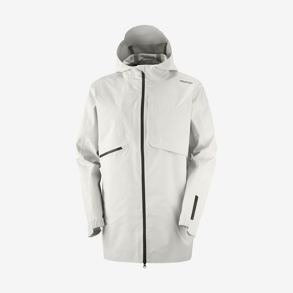 Salomon OUTLIFE WP COMMUTER PARKA M Chaquetas Hombre - Blancas - Colombia (64098-QTOI)